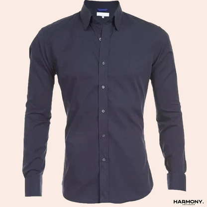 The Augusto | KreukVrij Stretch Shirt met Rits