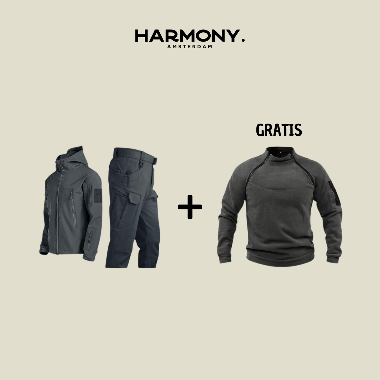 Militair | Tactisch Wind/Waterdicht pak + gratis fleece trui